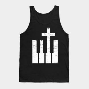 Keyboard And Cross | Christian Musician Tank Top